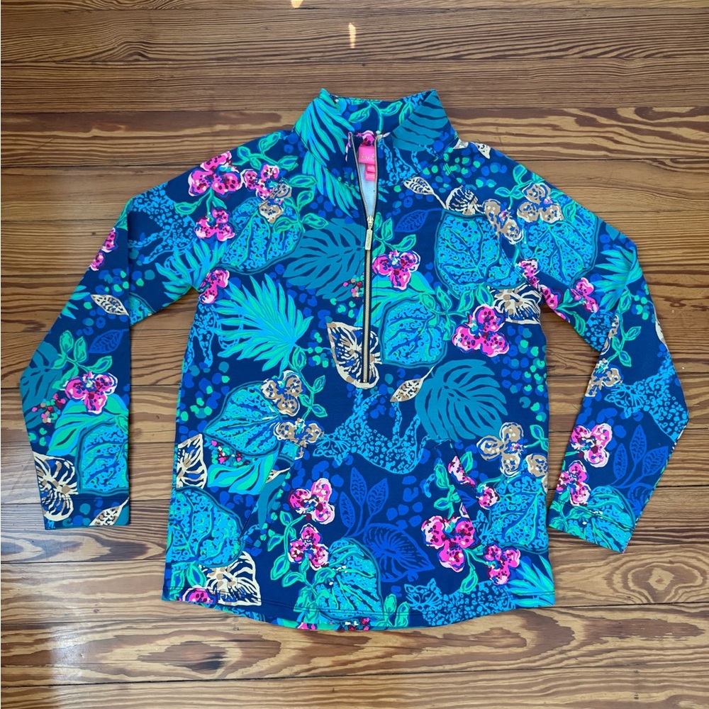 LILLY PULITZER little skipper popover in low tide navy life of the party - XL